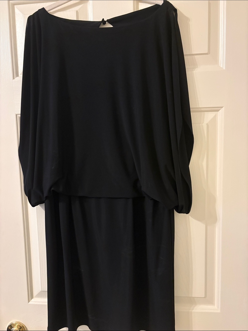 Jessica Simpson Black Long-Sleeve Blouson mini Dress